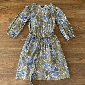NWT Talbots Floral 3/4 Sleeve Midi Dress size 8